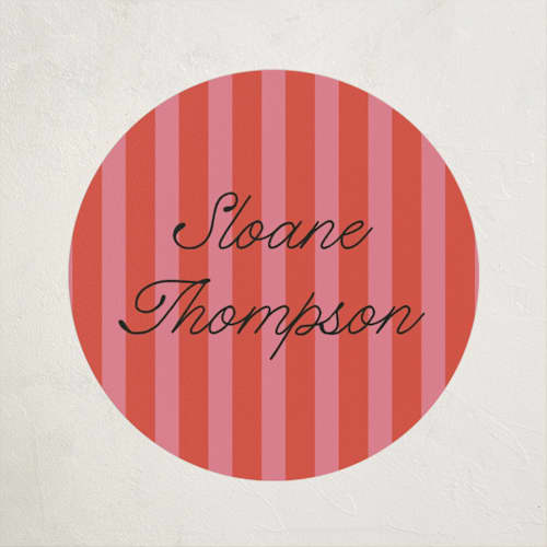 This is a strawberry custom stickers with standard by Morgan Kendall called lola printing on uncoated sticker paper in sticker