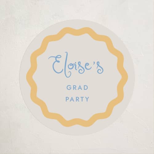 This is a melon custom stickers with standard by Megan Davis called augusta printing on uncoated sticker paper in sticker