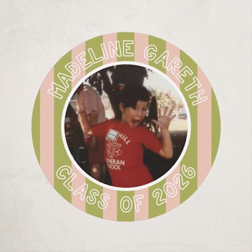 This is a pear custom stickers with standard by Morgan Kendall called cabana printing on uncoated sticker paper in sticker