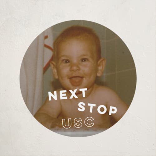 This is a pearl custom stickers with standard by Sara Hicks Malone called next stop printing on uncoated sticker paper in sticker