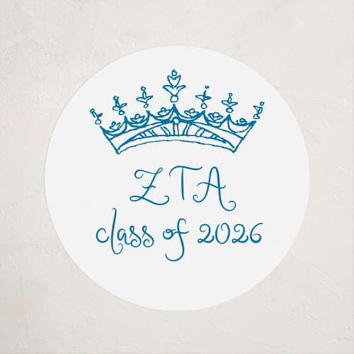 This is a peacock custom stickers with standard by Shiny Penny Studio called royal highness printing on uncoated sticker paper in sticker