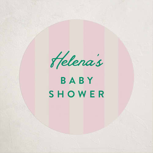 This is a peony baby shower favor labels with standard by Olivia Raufman called preppy confetti printing on uncoated sticker paper in sticker