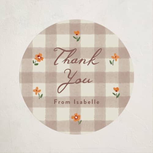 This is a butter baby shower favor labels with standard by Angela Garrick called ba ba baby shower printing on uncoated sticker paper in sticker