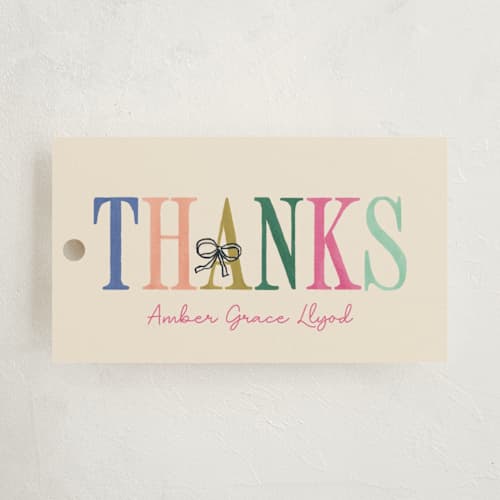 This is a fruitloop graduation tags with standard by Vera Lim called iconic printing on signature in tag