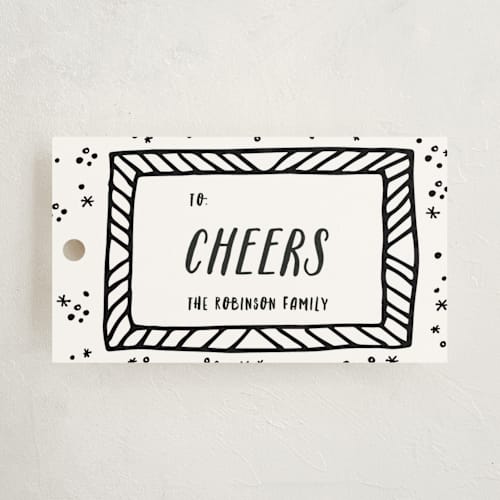 This is a inky gift tags with standard by Creo Study called funky frames printing on signature in tag