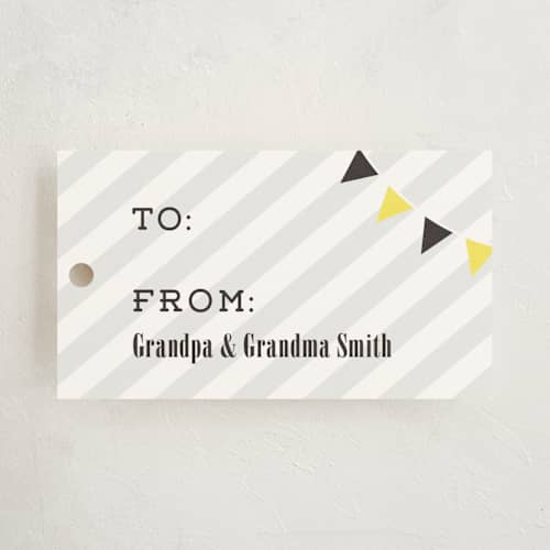 This is a cloud gift tags with standard by Jennifer Wick called big top printing on signature in tag