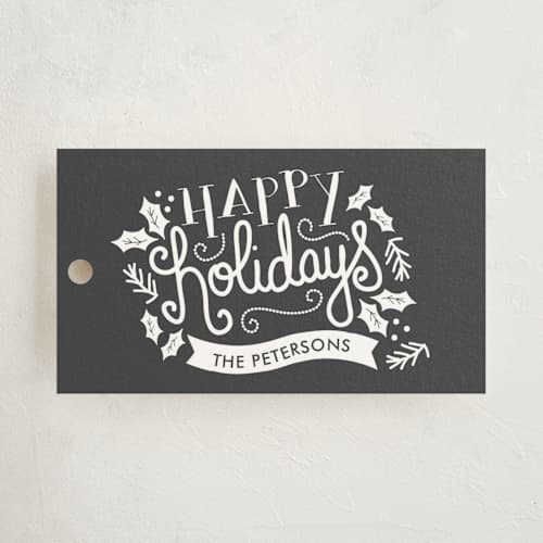 This is a midnight gift tags with standard by SunnyJuly called slated pines printing on signature in tag