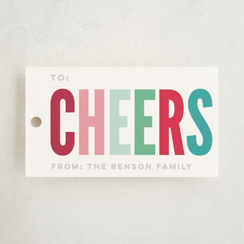 This is a fruit punch gift tags with standard by Jessie Steury called happy lettering printing on signature in tag