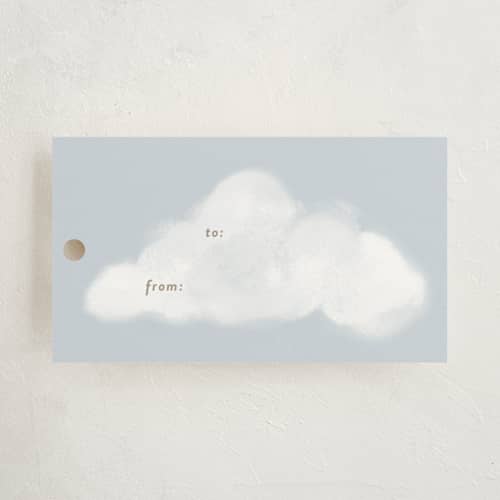 This is a sky gift tags with standard by Rebecca Durflinger called starry lullaby sky printing on signature in tag