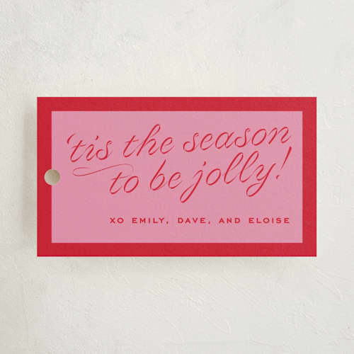 This is a petal gift tags with standard by Megan Davis called cotillion printing on signature in tag