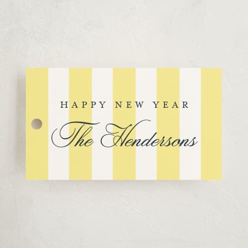This is a honey gift tags with standard by Emily Betts called preppy stripes printing on signature in tag