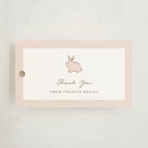 This is a neopolitan gift tags with standard by Carolyn MacLaren called hop on by printing on signature in tag