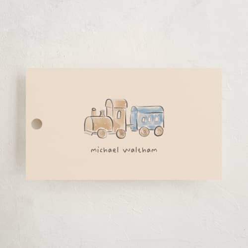This is a pond gift tags with standard by Creo Study called vintage toys printing on signature in tag