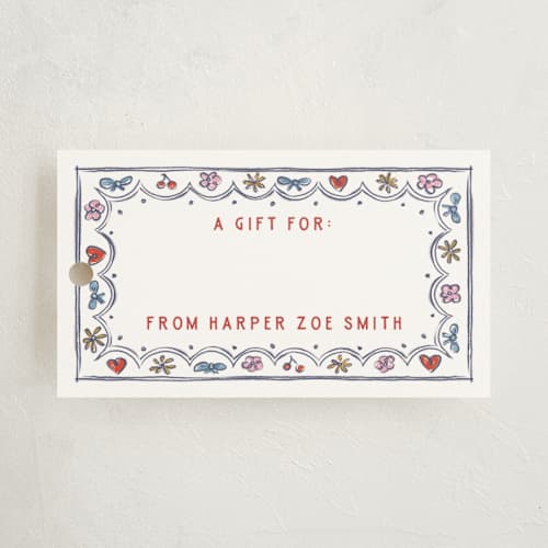 This is a sky gift tags with standard by Pati Cascino called little icons printing on signature in tag
