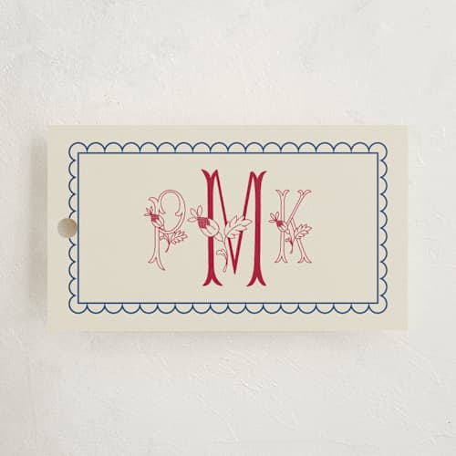 This is a berry gift tags with standard by Heather Schertzer called embroidery printing on signature in tag