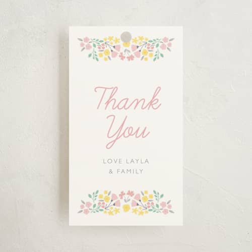 This is a cupcake kids gift tags with standard by Sara Berrenson called sweet floral frame printing on signature in tag