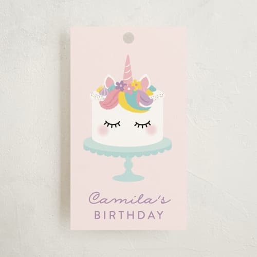 This is a strawberry kids gift tags with standard by Annie Holmquist called sweet unicorn printing on signature in tag