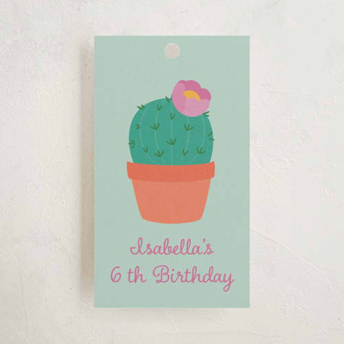 This is a jade kids gift tags with standard by Annie Holmquist called fiesta! printing on signature in tag