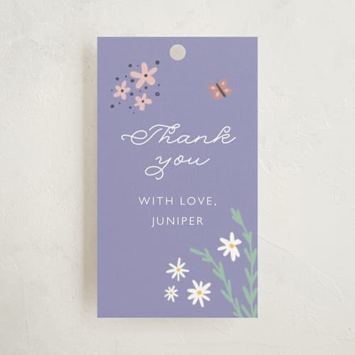 This is a wisteria kids gift tags with standard by Hudson meet Rose called garden printing on signature in tag