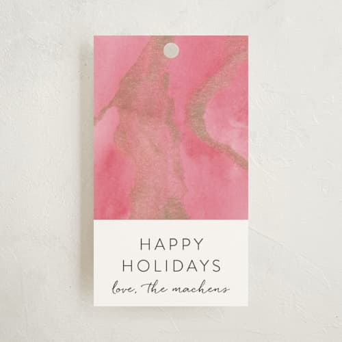 This is a cherry gift tags with standard by Liz Conley called gilded marble printing on signature in tag