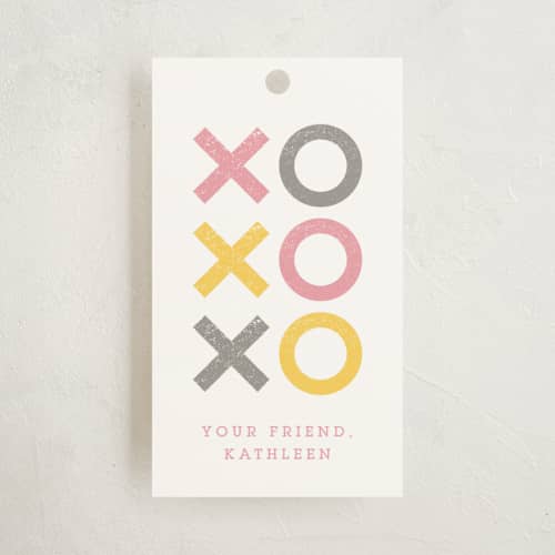 This is a cotton candy gift tags with standard by Shari Margolin called pastel kissed and magic hugs printing on signature in tag