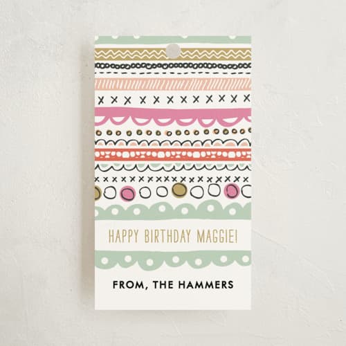 This is a rose gift tags with standard by Alethea and Ruth called doodle strip printing on signature in tag