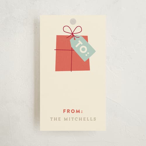 This is a frost gift tags with standard by Jennifer Wick called retro noel printing on signature in tag