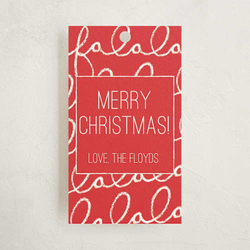This is a berry gift tags with standard by Kacey Floyd called loopy fa la la printing on signature in tag