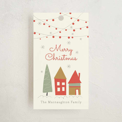 This is a retro gift tags with standard by Sandy Gervais called a merry little christmas printing on signature in tag
