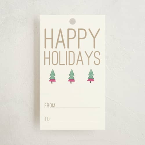 This is a peony gift tags with standard by Kristine Hegre called skyer av skog printing on signature in tag