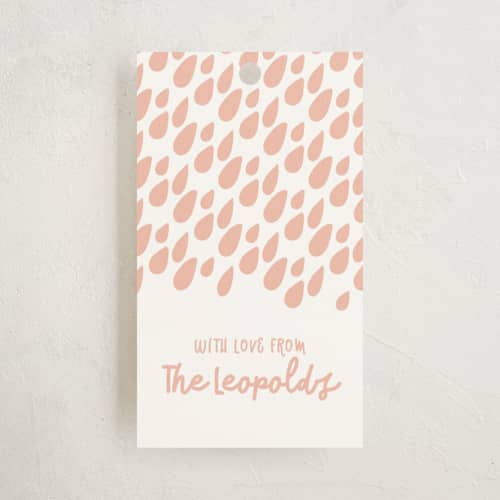 This is a blush gift tags with standard by Marabou Design called roseate printing on signature in tag