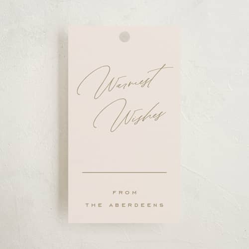 This is a snow gift tags with standard by Leah Bisch called snow flurries printing on signature in tag