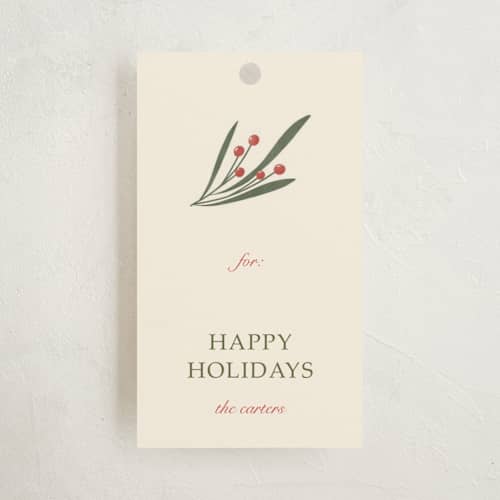 This is a greenery gift tags with standard by On Friday We called merry mistletoe 3 printing on signature in tag