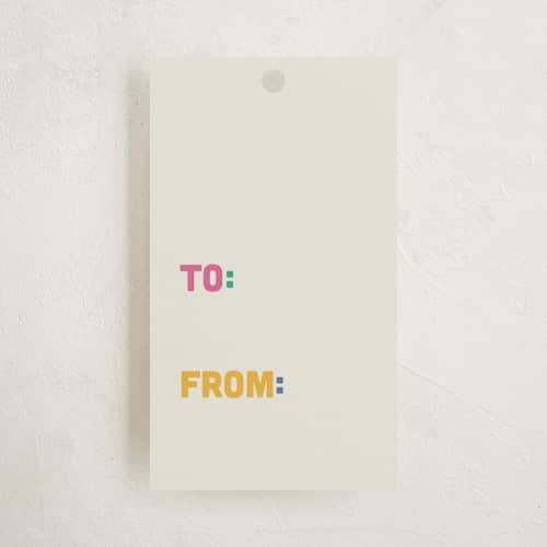 This is a bubblegum gift tags with standard by Ampersand Design Studio called cut paper floral printing on signature in tag