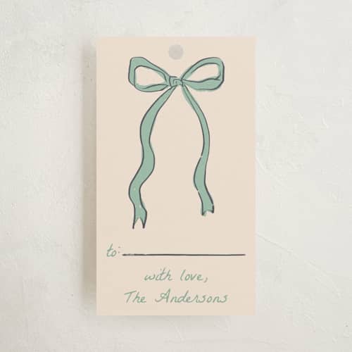 This is a sweets gift tags with standard by Cass Loh called pastel bow printing on signature in tag