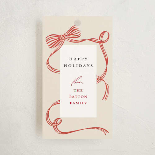 This is a holly berry gift tags with standard by Carrie ONeal called neddy printing on signature in tag