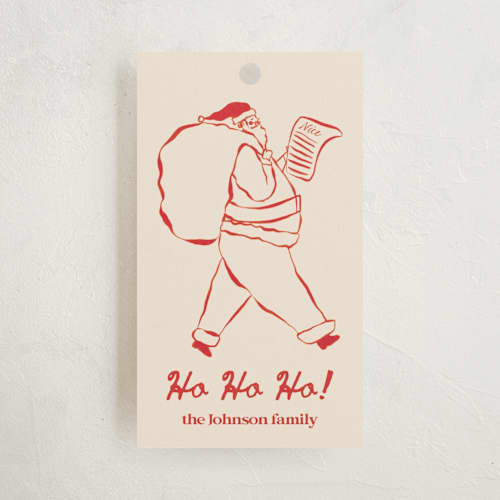 This is a reindeer nose gift tags with standard by Sierra Lee called if santa asks printing on signature in tag
