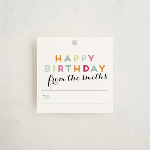 This is a cupcake gift tags with standard by Lori Wemple called birthday snap printing on signature in tag