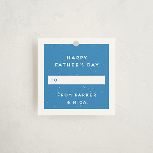 This is a aqua gift tags with standard by Lori Wemple called weathered chevron printing on signature in tag