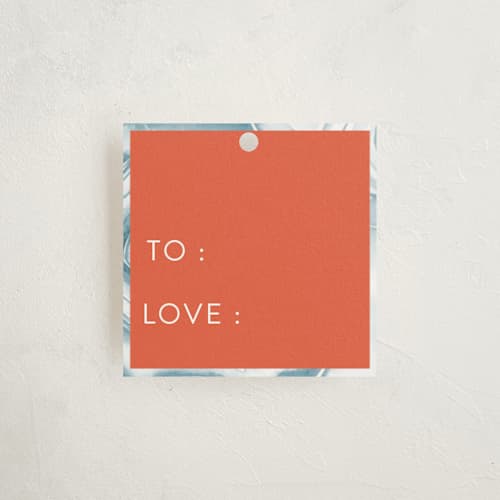 This is a powder gift tags with standard by Alexzandra Fajardo called rainbow geode printing on signature in tag