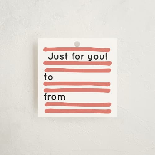 This is a tangerine gift tags with standard by Rae Kaiser called cacti collection printing on signature in tag