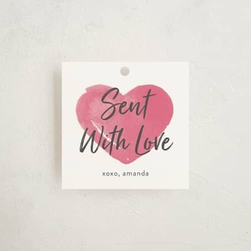 This is a berry gift tags with standard by Liz Conley called heartfully painted printing on signature in tag