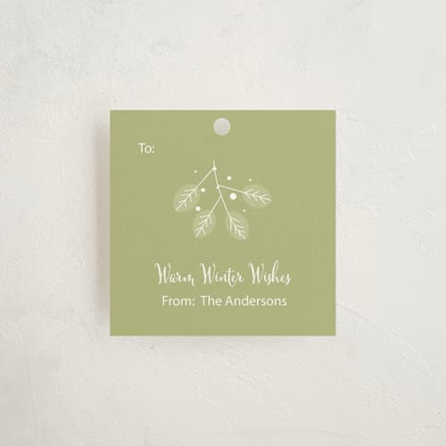 This is a fresh gift tags with standard by Cavell Ferguson called winter flora printing on signature in tag