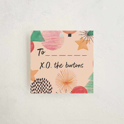 This is a confetti gift tags with standard by Yeye62 called pink confetti printing on signature in tag