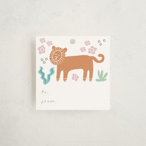This is a palm gift tags with standard by Pixel and Hank called little cuties printing on signature in tag