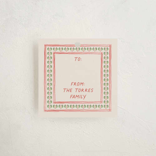 This is a santa gift tags with standard by Claudia Orengo called little details printing on signature in tag