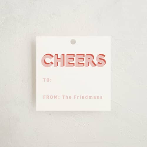 This is a gumdrop gift tags with standard by Olivia Kanaley Inman called year of cheer printing on signature in tag