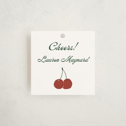 This is a cherry gift tags with standard by Inkblot Design called cheery cherry printing on signature in tag