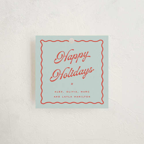 This is a sky gift tags with standard by Blustery August called pavlova printing on signature in tag