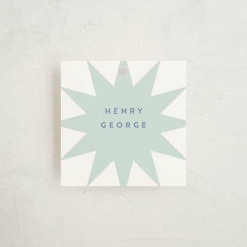 This is a ocean gift tags with standard by Alston Foster called shining star printing on signature in tag